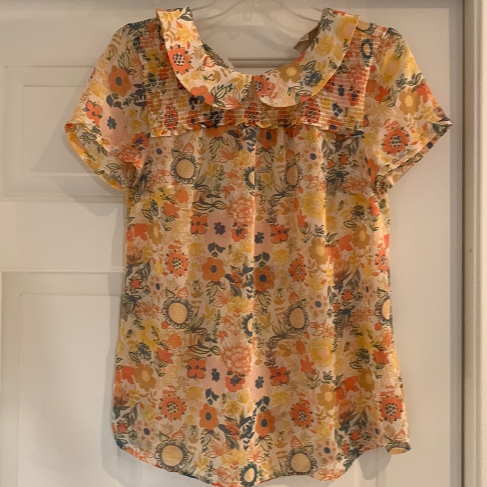 ModCloth sheer floral top